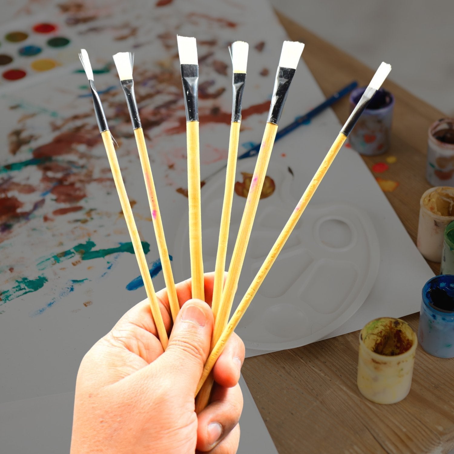 04_bdfcf538-e183-4ed8-ba17-473e96822e86.jpg Art Brush Set for Artists (Pack of 6) - Image 1