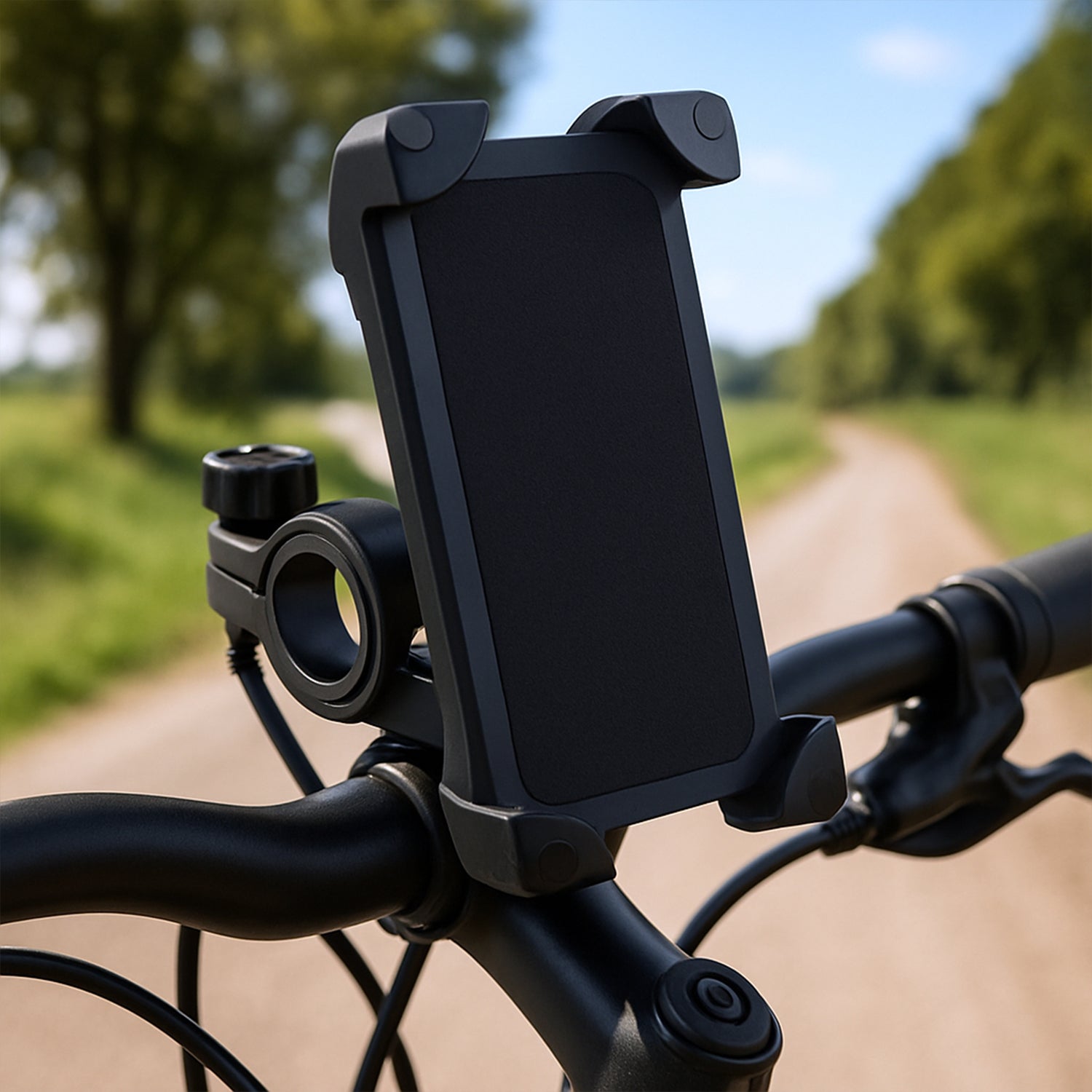 04_ff3a63d3-c0dd-4f45-809f-0f3cc8f4a052.jpg Bike Phone & Mobile Mount Anti Shake and Stable Cradle Clamp with 360° Rotation - Image 1