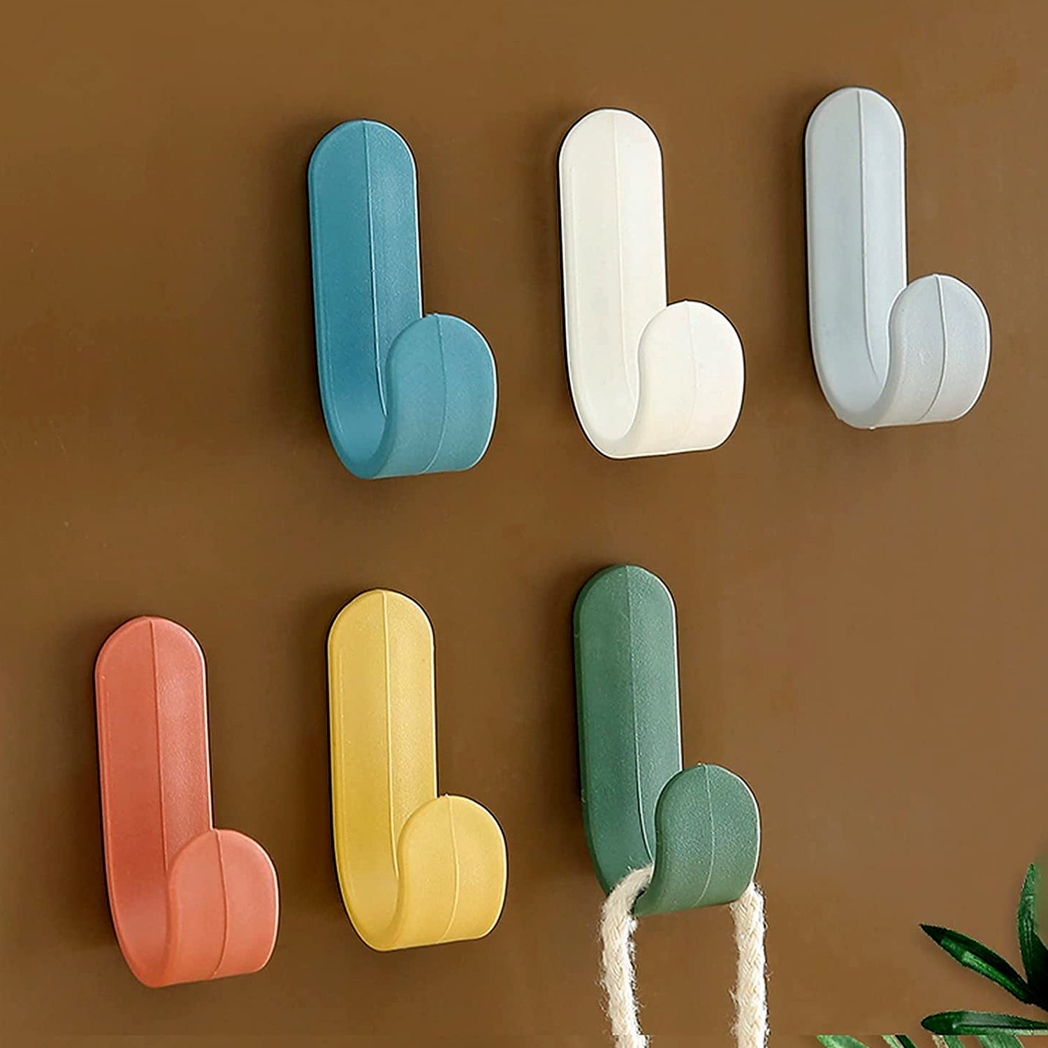 05_0064f04c-60f6-4065-ade5-b9722cd29782.jpg Self Adhesive Waterproof Wall Hooks for Multipurpose Home Storage (20 Pcs Set) - Image 1