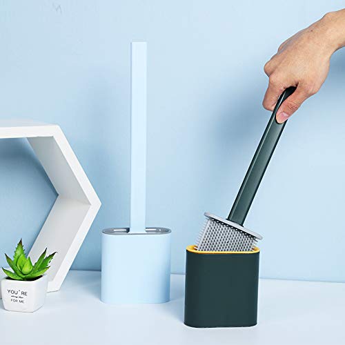 05_1d230807-e3ae-434e-887e-34dd1859349a.jpg Silicone Toilet Brush with Holder Stand for Bathroom Cleaning - Image 1