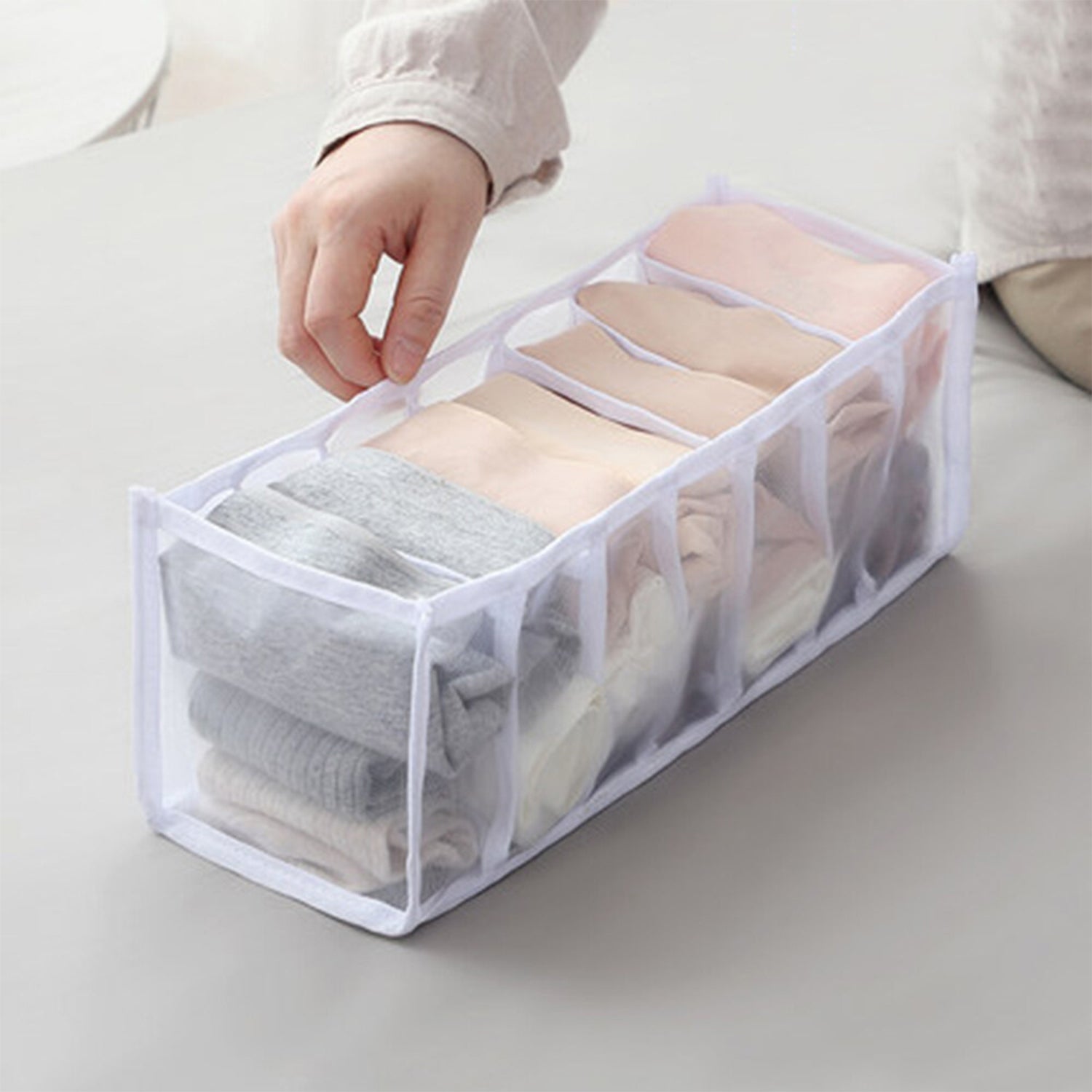 05_73de99ee-a1ca-4d80-857e-1e9351648789.jpg Laundry 7 section bag widely used storing and managing laundry cloths and stuffs etc - Image 1