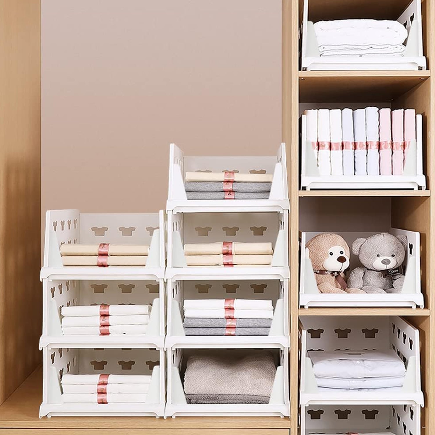 05_83ad8dba-62e1-4026-9c87-1e1869687abf.jpg 4-Layer Stackable Foldable Storage Organizer Cart Kitchen, Closet, Bedroom & Bathroom - Image 1
