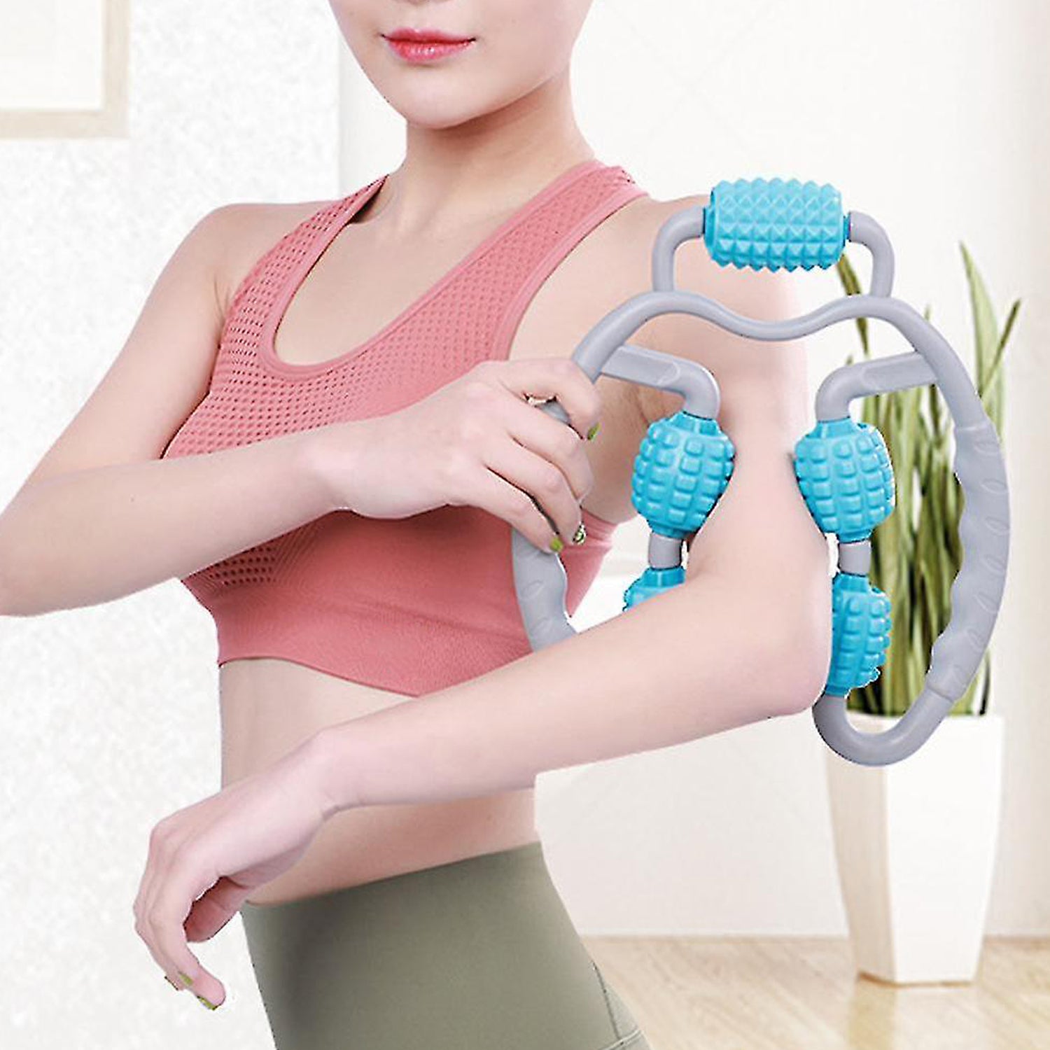 06_1df661d2-98e2-4d8c-8480-90454f1b4312.jpg Muscle Massage Roller for Leg Soreness & Relaxation (5 Wheels, 1 Pc) - Image 1
