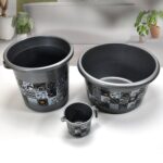 Large Capacity Plastic Bathroom Set of 7 Pc