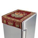 Cotton Fridge Top Cover with Side Pockets for Home Decor (100×60 CM)