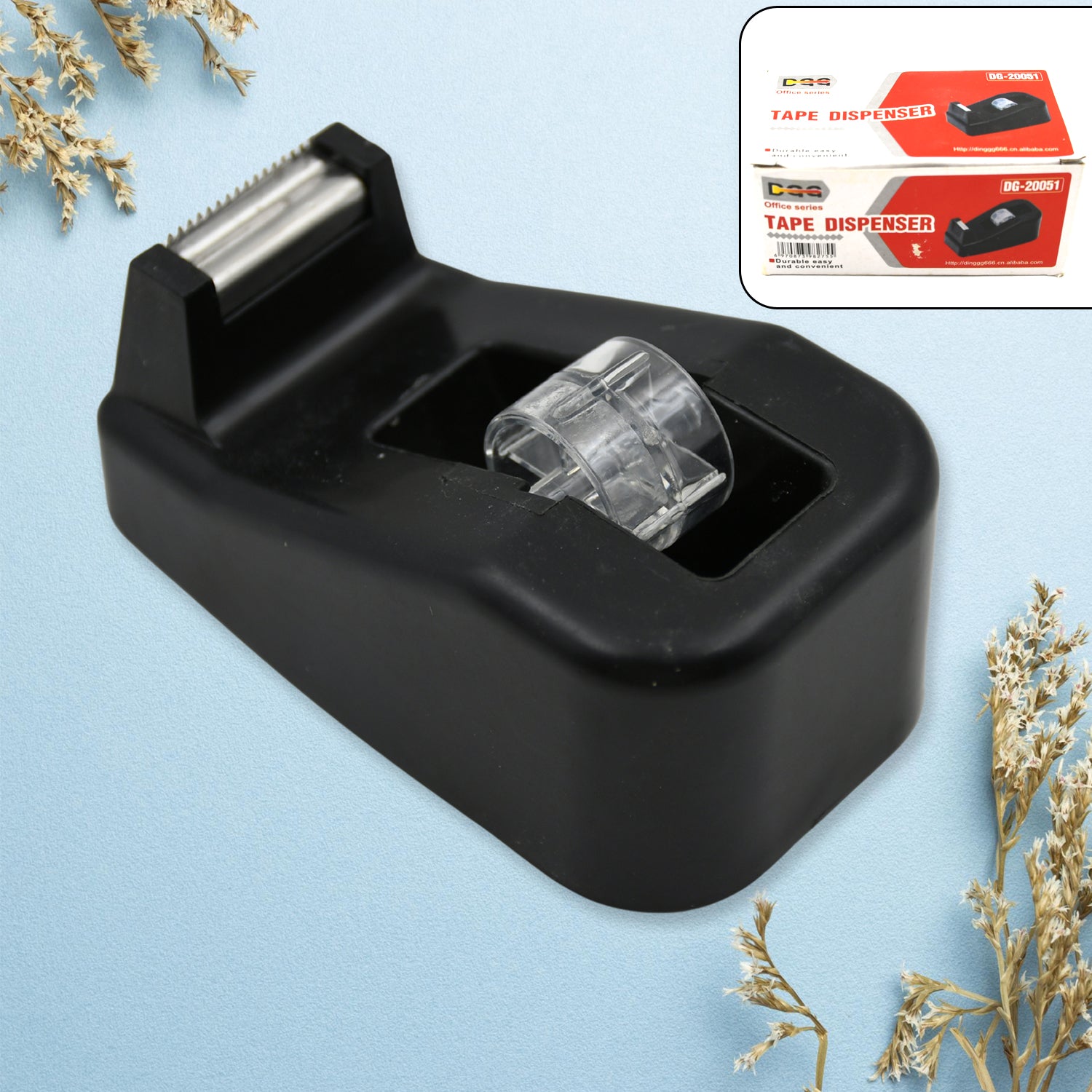 06_3d9a225f-9d92-445c-a20f-873e9d8d1b5d.jpg Plastic Tape Dispenser Cutter for Home 1 Pc 237 gm - Image 1