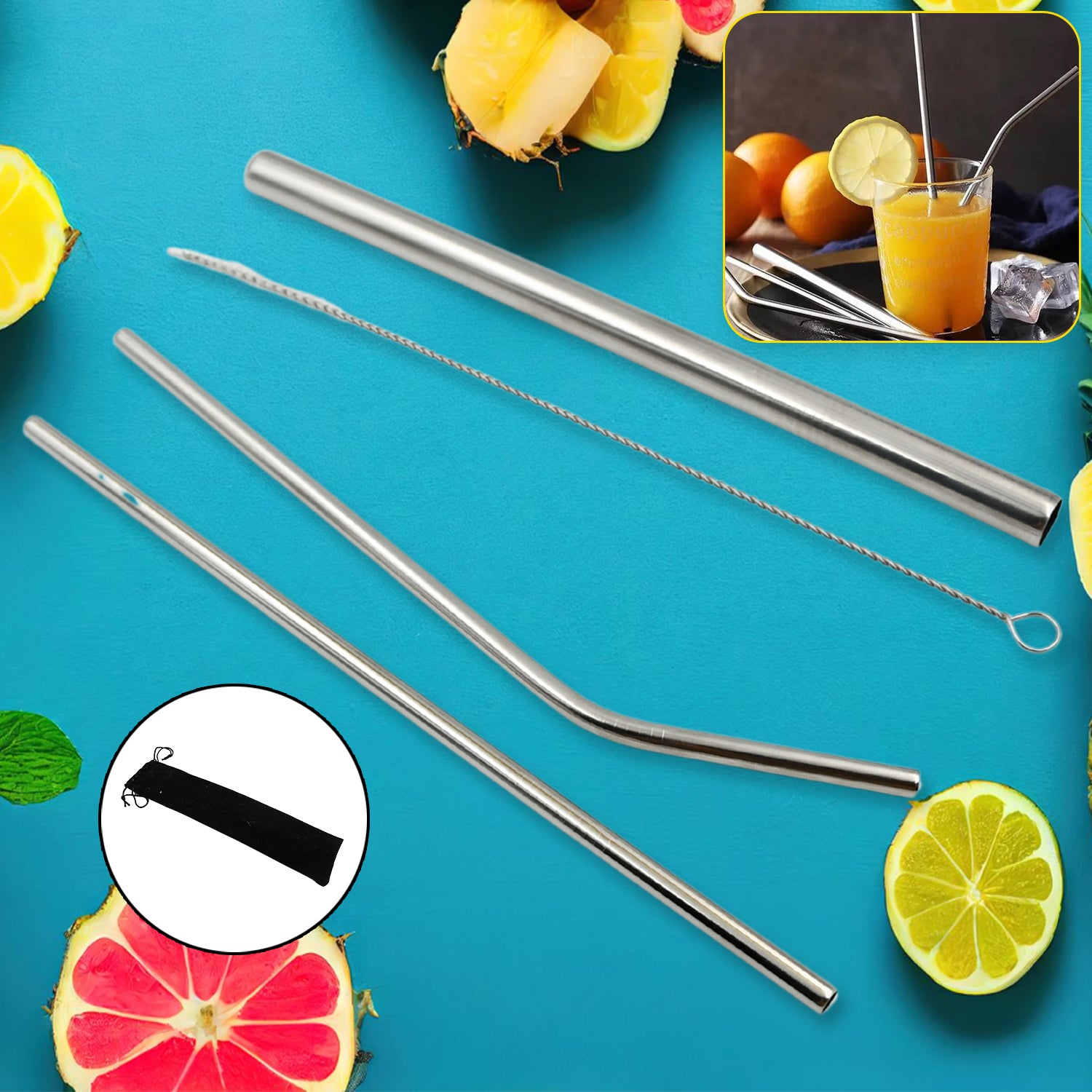 06_70b3656f-4efb-437f-baf7-e3d9d747f149.jpg Reusable Stainless Steel Straws with Case for Drinking (4 Pc, Eco-Friendly) - Image 1