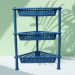 Triangle 3-Tier Plastic Storage Rack for Kitchen, Bathroom & Office