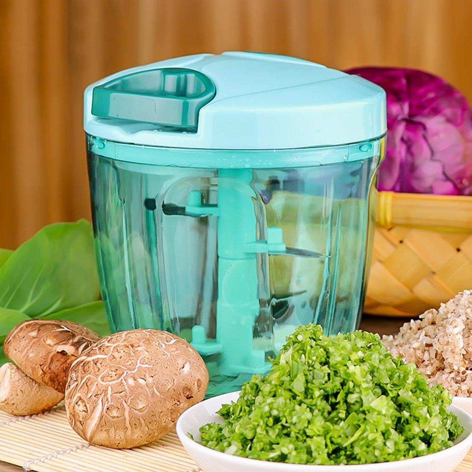 06b_815074d4-fe7d-4727-87f4-6ad865b1eb1b.jpg Manual Stainless Steel Vegetable Chopper – Compact, Extra Sharp with 5 Blades - Image 1