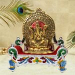 Bal Gopal Sihasan Throne - Large Decorative Stand for Home Temple Deity Display