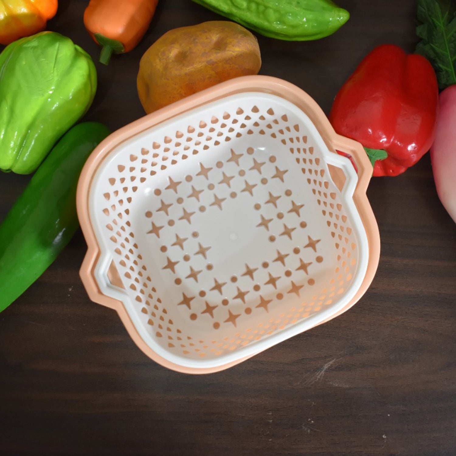 07_44d3c9fc-21f9-4797-bc42-0f2b5ae8daeb.jpg 2 In 1 Basket Strainer To Rinse Various Types Of Items Like Fruits, Vegetables Etc. - Image 1