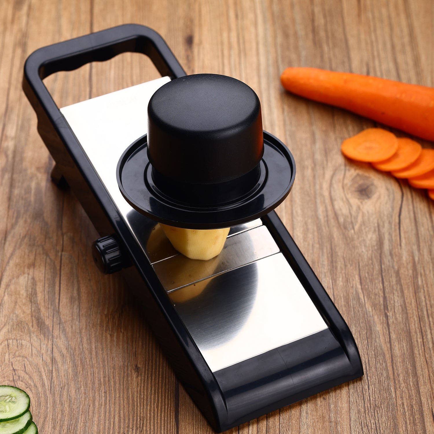 07_494bffa6-615a-472d-8c64-635258a70c04.jpg Premium Multipurpose Potato & Onion Slicer Grater Adjustable Slicer - Image 1