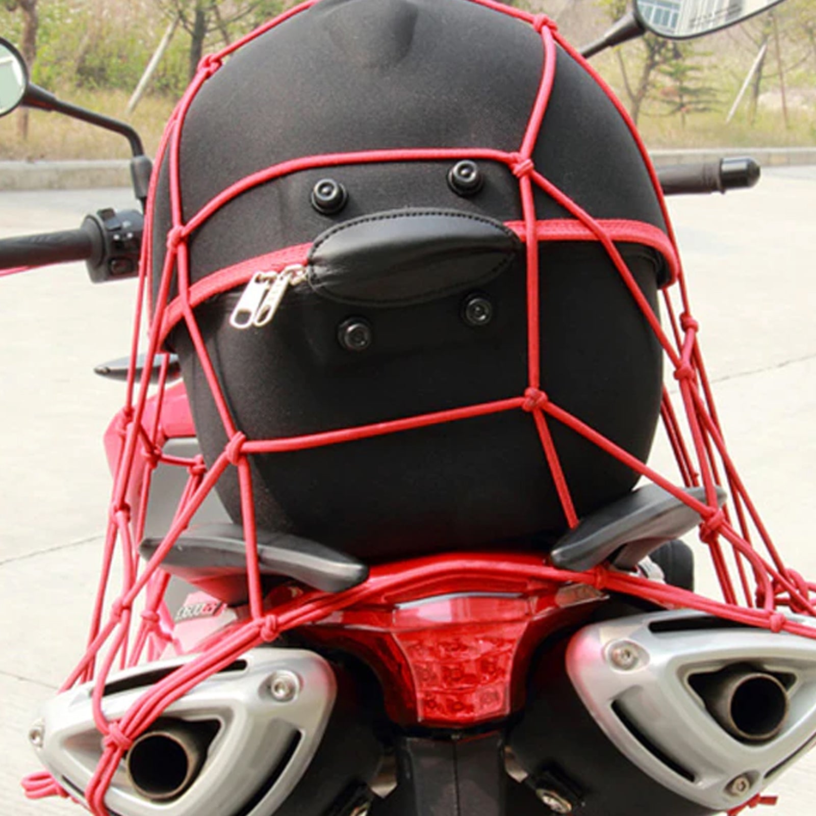 07_ee70afb4-b017-4e99-bc8e-89d7085e057f.jpg Heavy-Duty Elastic Bungee Cargo Net Mesh Holder - 4 Adjustable Hooks for Motorcycle - Image 1