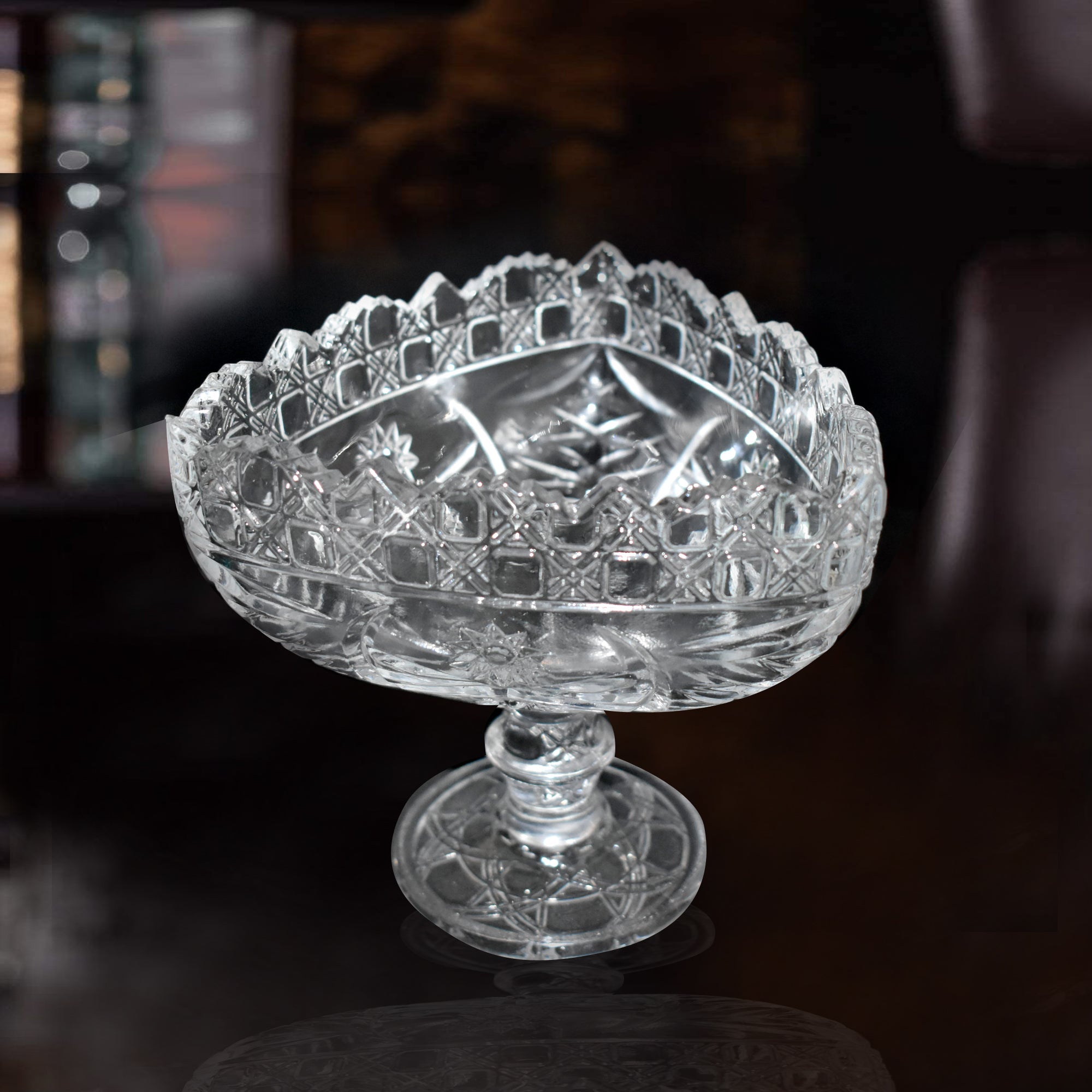 07_f87a3eab-d8c2-428c-94cb-36f33cf833df.jpg Crystal Touch Beautiful Decorative Designer Fruit Glass Bowl - Image 1