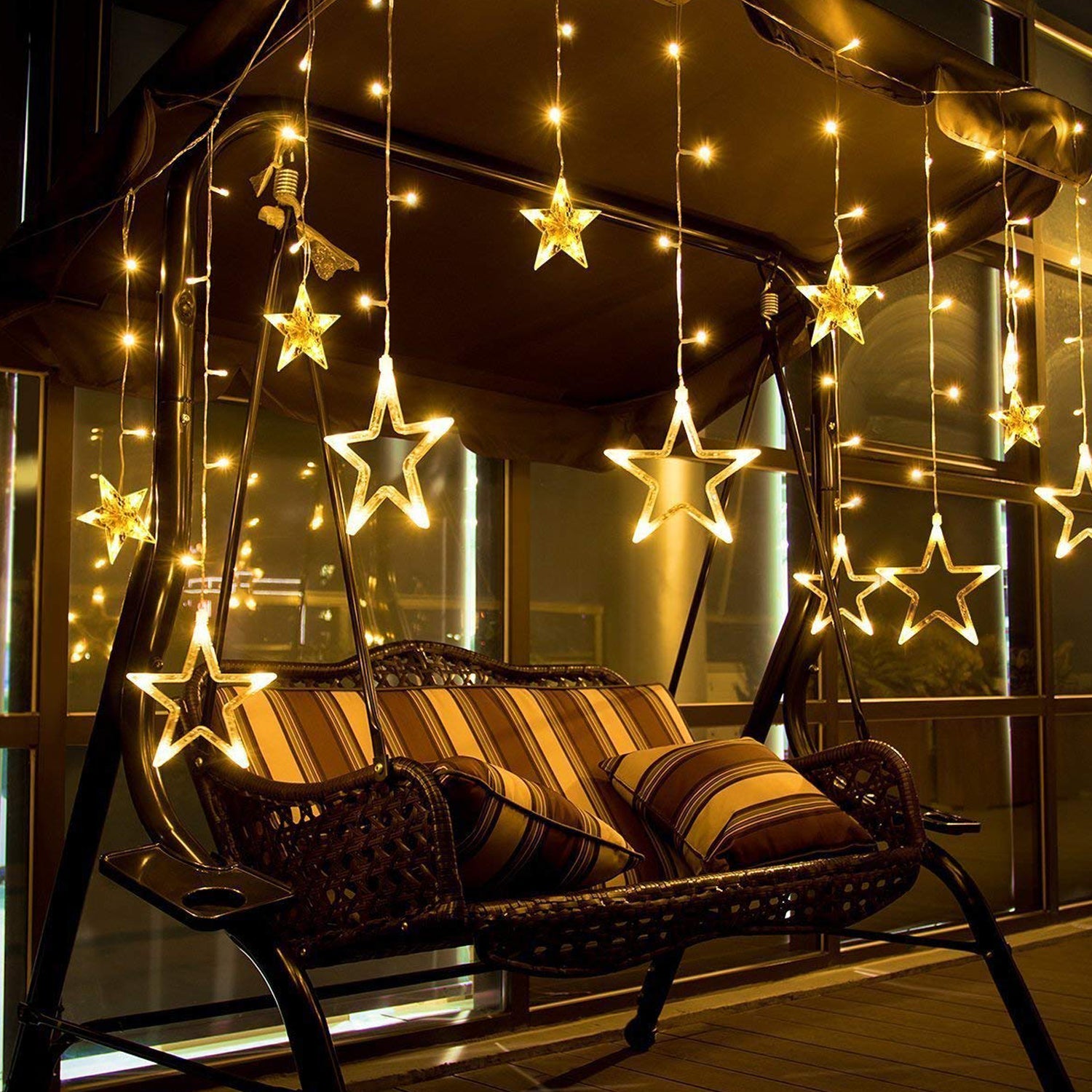 08_8cea0f16-7c29-4ba4-b572-83b0c471d9c2.jpg 12 Stars Curtain String Lights – 8 Flashing Modes for Festival Decoration - Image 1