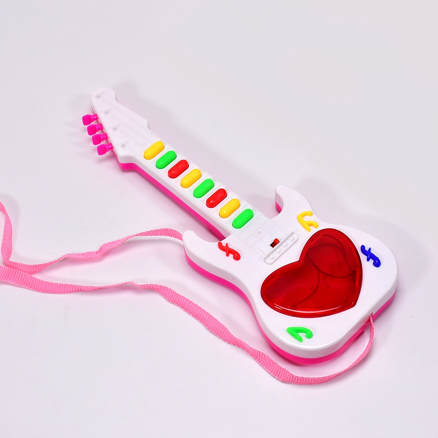 08_9d1ffc2f-1c74-4610-bf9c-1ff095029e0f.jpg Battery Operated Musical Instruments Mini Guitar Toys and Light for 3+Years Old Kids - Image 1