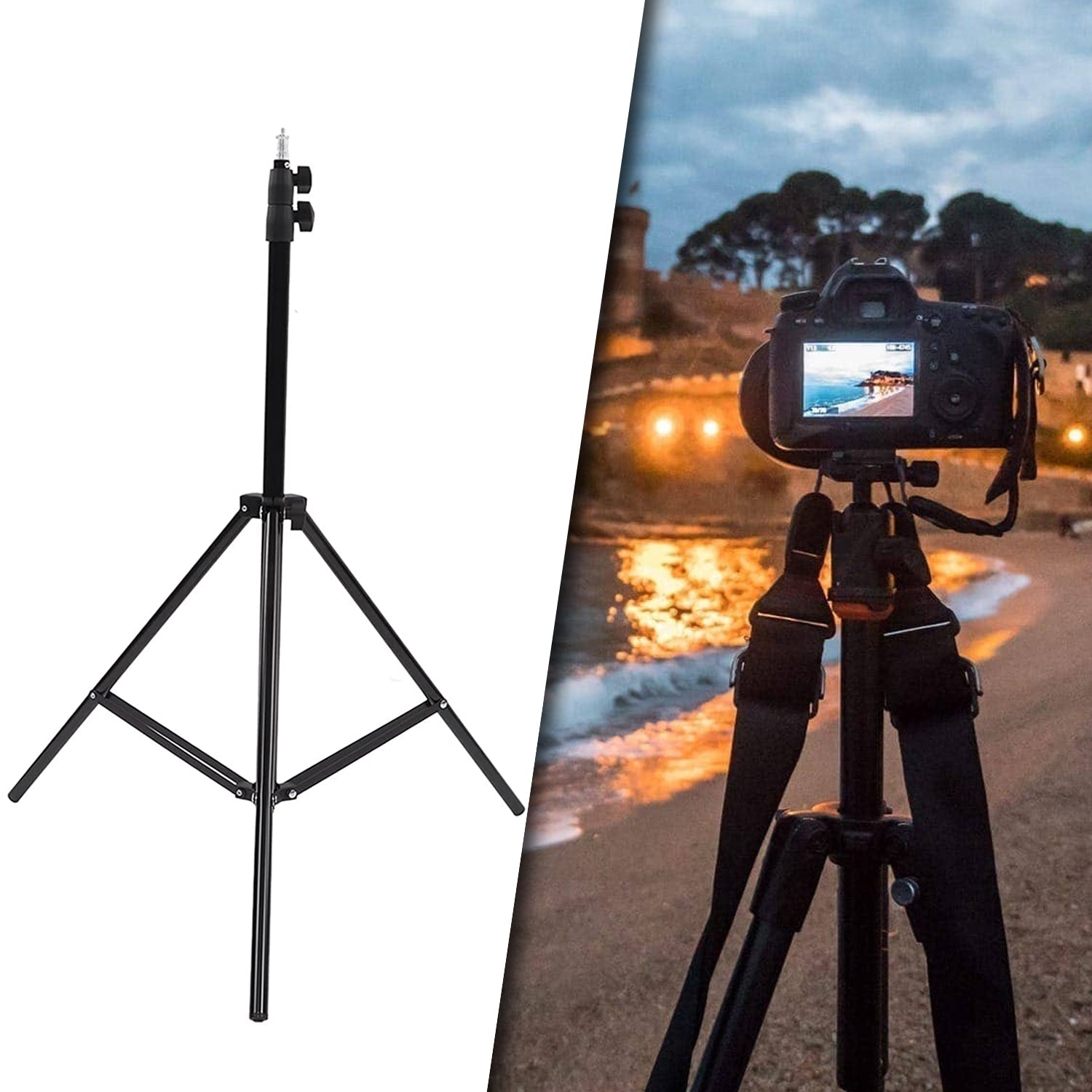 08_cf6c543e-33ef-4640-b4dc-dc1a652017a4.jpg Professional Tripod with Multipurpose Head for DSLR Cameras & Low-Level Shooting - Image 1