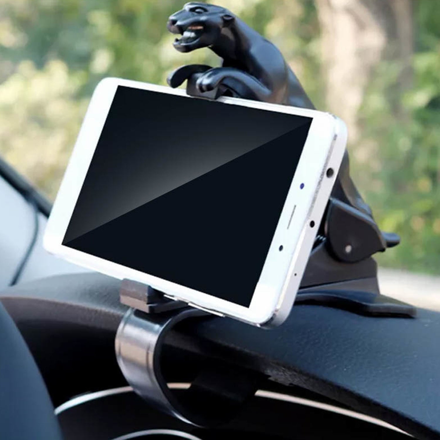 09_09a74247-4b71-4fa3-9e6f-1b5cef57c53b.jpg Jaguar Leopard Shape Plastic Phone Clip, Mobile Phone Holder For Car Use - Image 1
