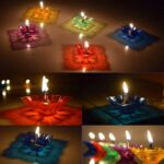 Candle Cup with Multi Shape, Diwali (Multicolor) (12 Pcs Set)