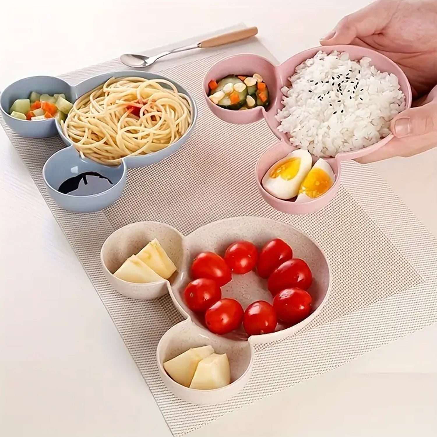 09_91dfcd46-bbed-4c45-af71-a46d718ef9da.jpg Mickey Mouse Shape Plates for Kids, BPA Free, & Unbreakable Children’s Food Plate - Image 1
