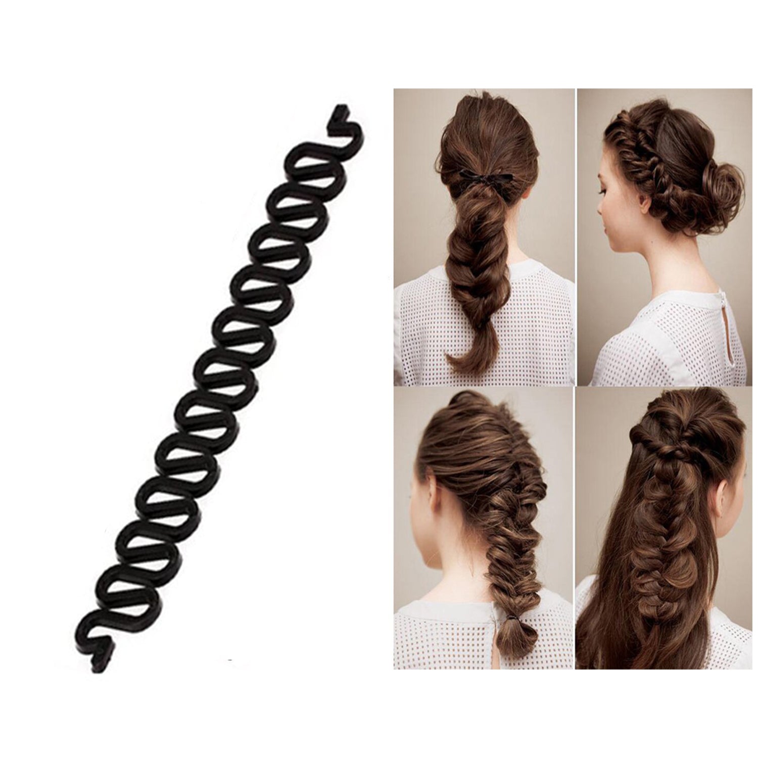10_2a9a1f63-7a18-4933-acb3-d6c214e527c6.jpg Fishbone Bun Maker Hair Tool for Women for Easy Hairstyling at Home & Parlours - Image 1