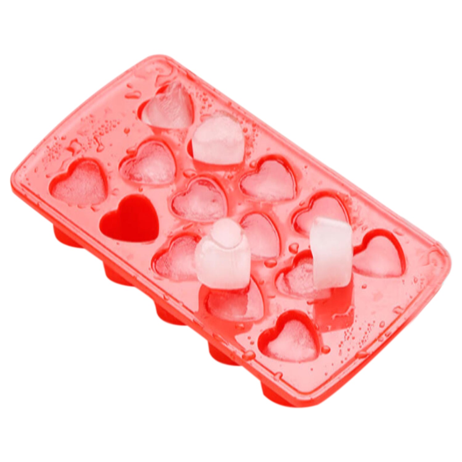 1133.jpg Heart Shape Ice Cube & Candy Tray – 14 Cavities (Multicolor) - Image 1