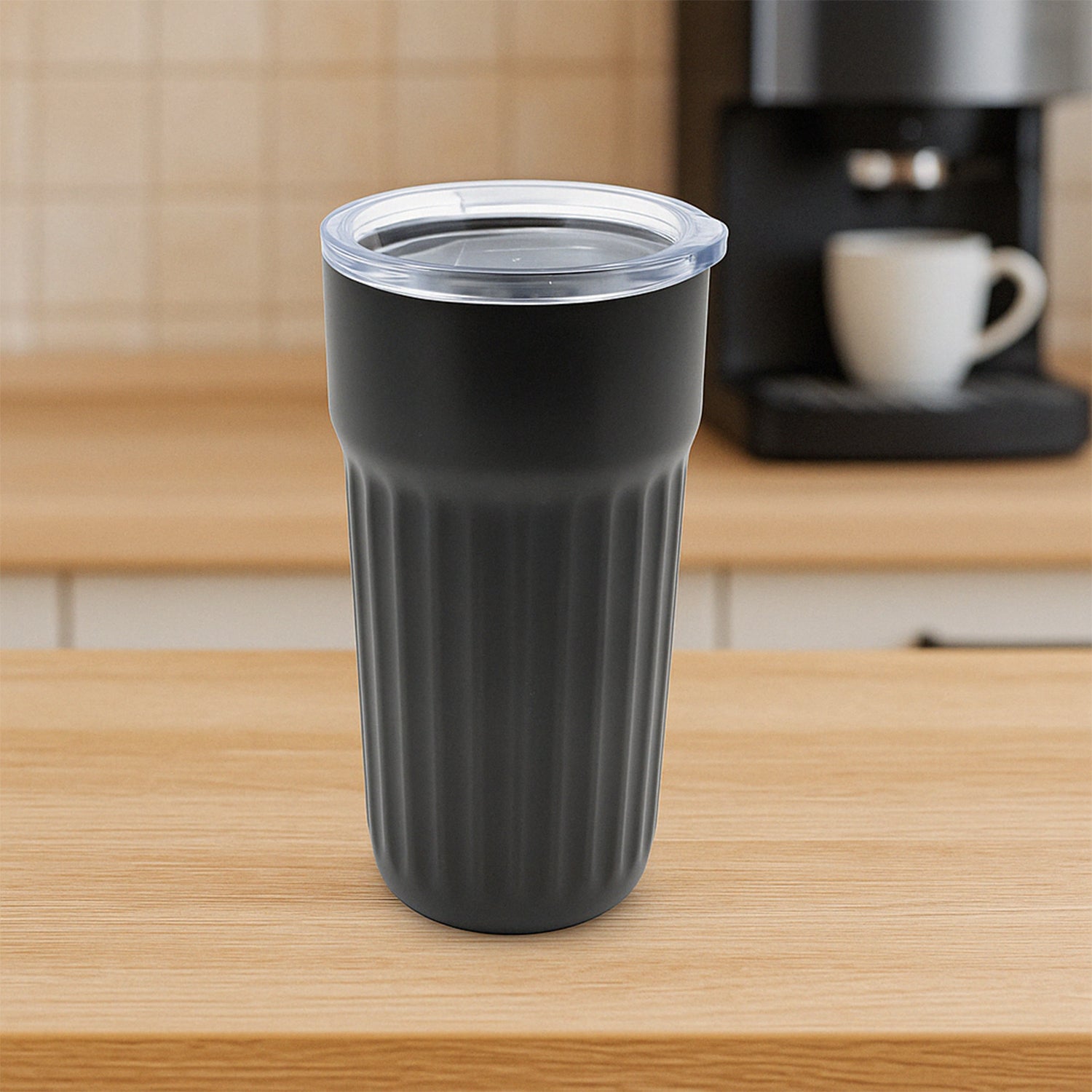 12509_vacuum_mug_with_lid_1pc.jpg Stainless Steel Vacuum Insulated Travel Mug with Lid (1 Pc) - Coffee, Tea, Tumbler (1 Pc) - Image 1