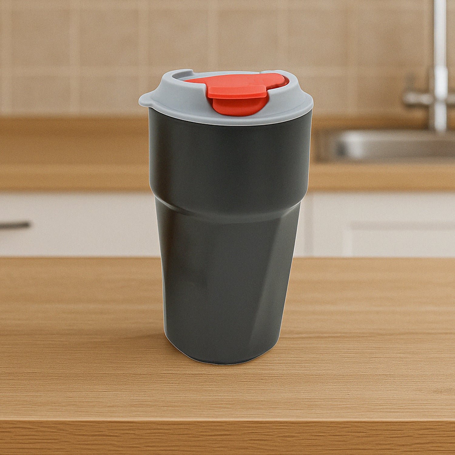 Stainless Steel Vacuum Insulated Travel Mug with Lid (1 Pc) - Coffee, Tea, Tumbler - Image 1
