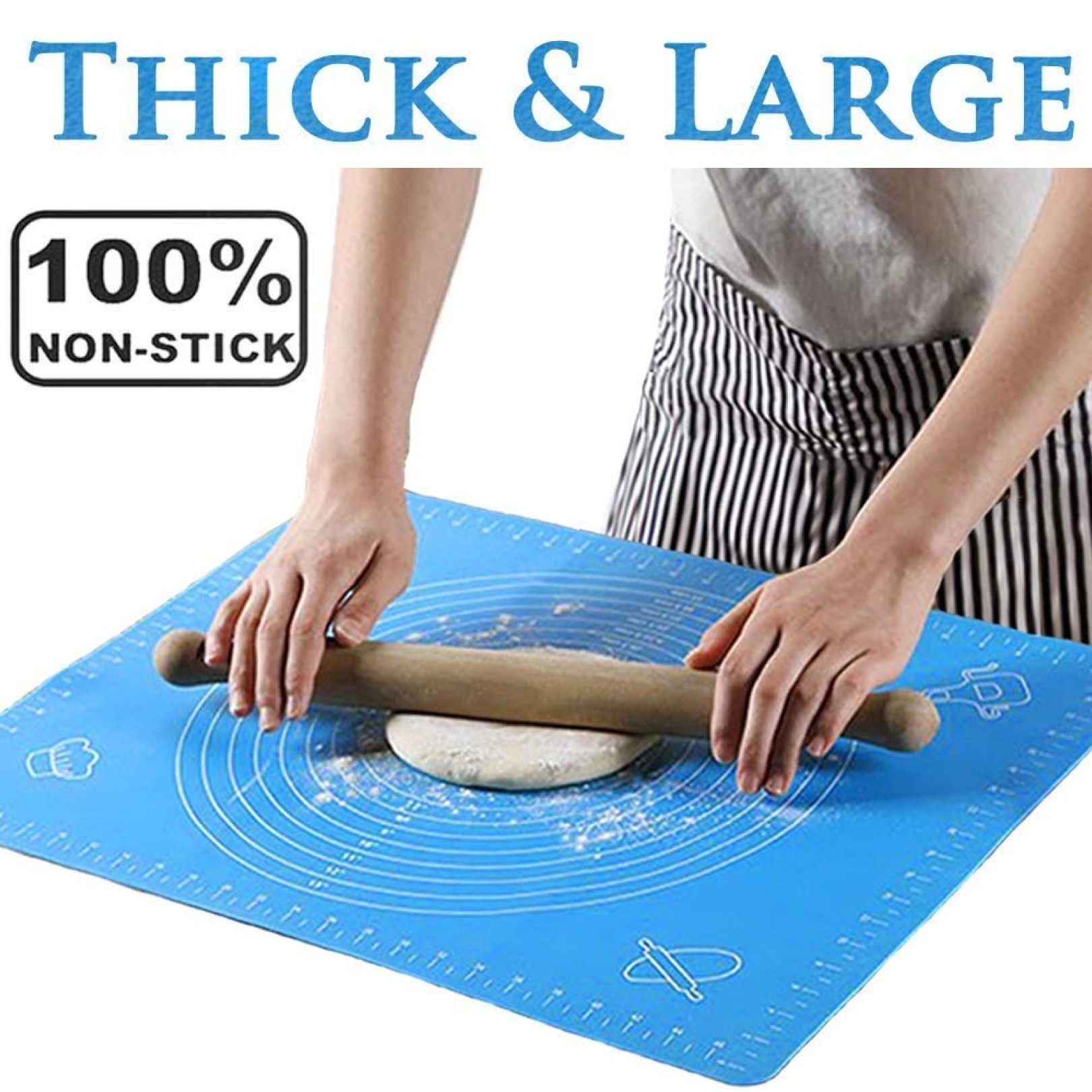 14682.png Mat, Rolling Mat Silicone Baking Mat Fondant Mat Sheet Chapati - Image 1