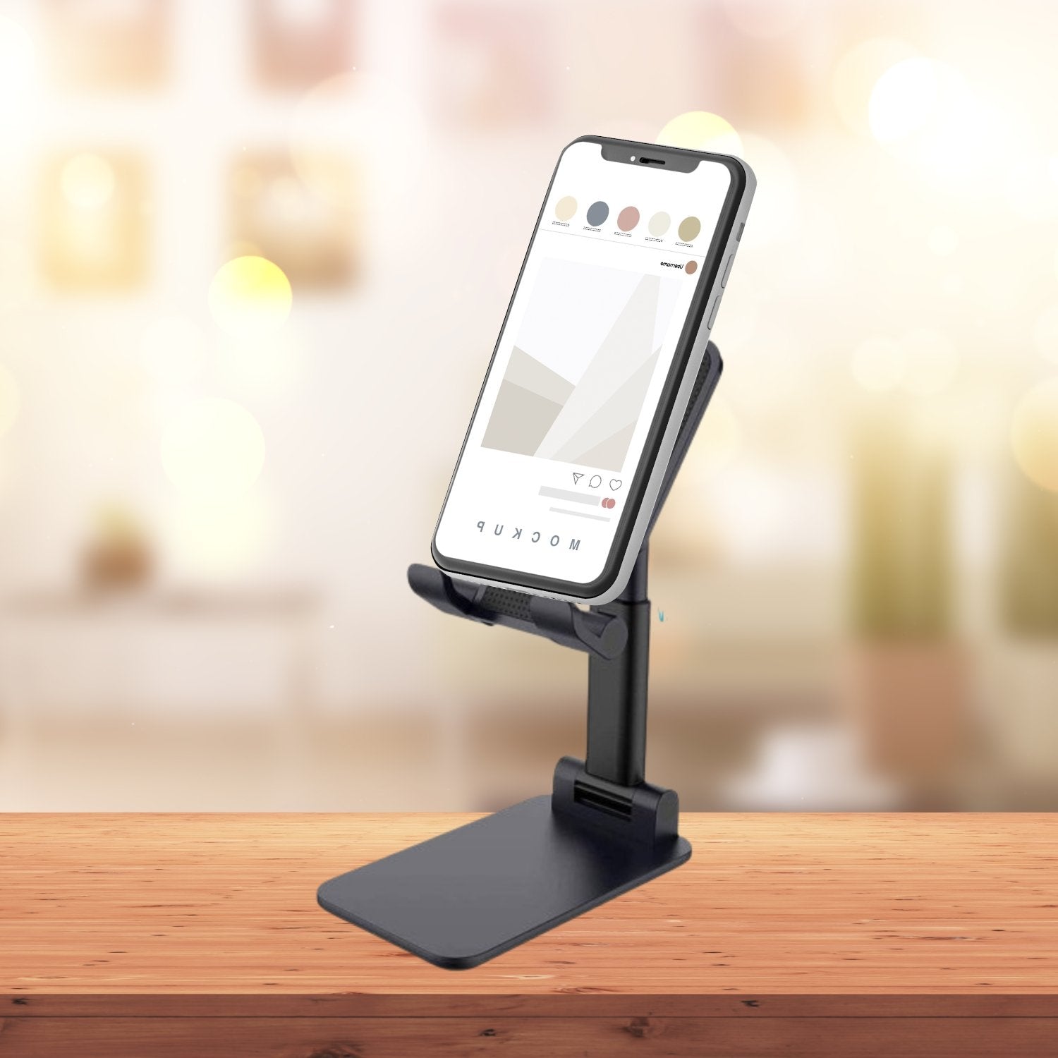 1500x15005_e6d5213f-9017-414d-9d80-ef1802fa31ac.jpg Foldable Mobile Stand with Angle Adjustable Desktop Table Mobile Holder - Image 1