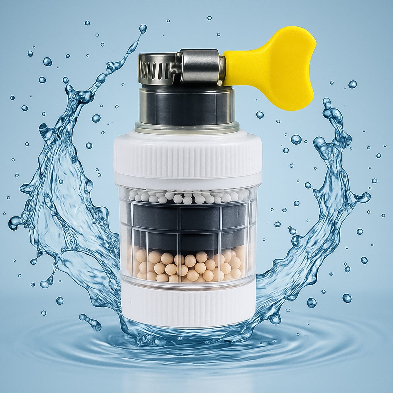1521_alkaline_faucet_water_purifier.jpg Kitchen Faucet Water Filter Tap Purifier - 4 Layer Activated Carbon for Clean Water - Image 1