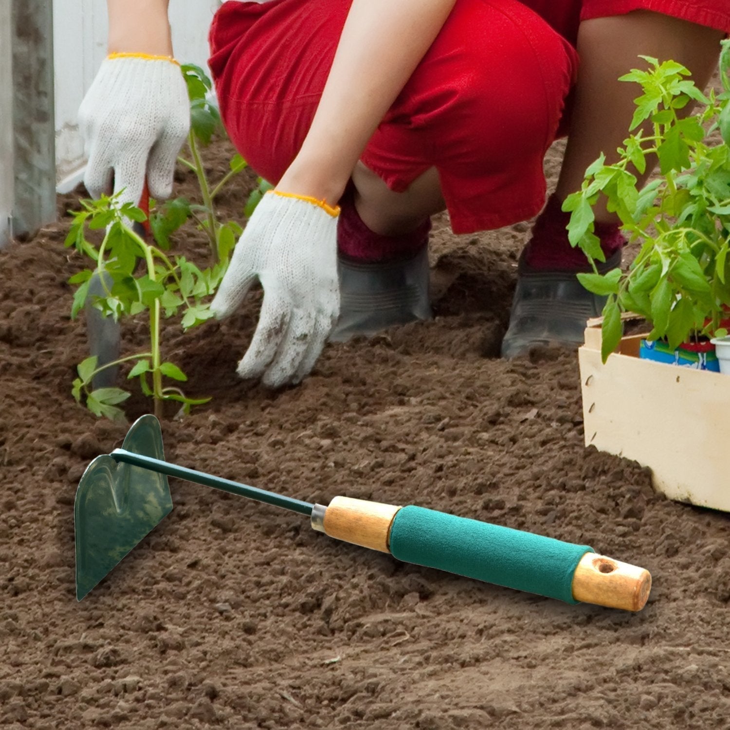 174005_6c01b779-7952-4337-b886-f3b84ffc4e6c.jpg Gardening Hoe Tool with Handle - Image 1