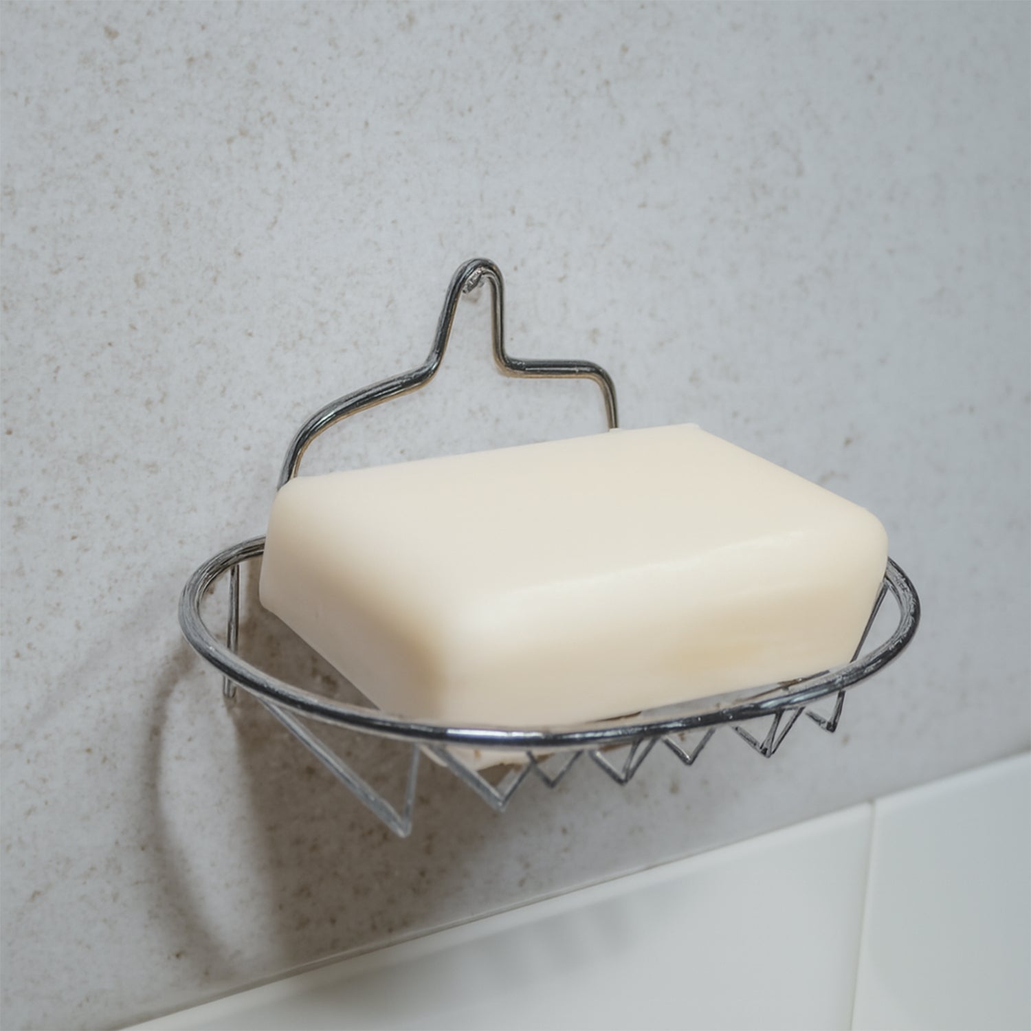 17637.jpg Kitchen, Bathroom Stainless Steel, Soap Dish Holder Wall Hanging Soap Storage Rack - Image 1
