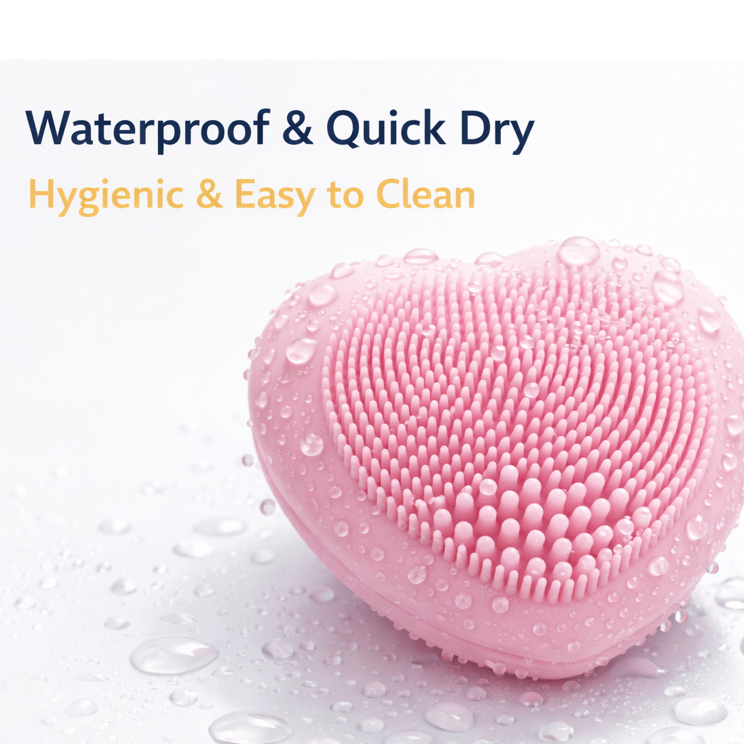 19435.png Heart-Shaped Silicone Face Wash Brush – Facial Cleansing Scrubber for Women - Image 1
