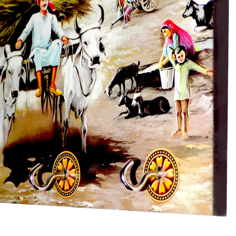 1_96d0931c-fddd-4576-98ce-cc8b4fdfbdec.jpg Decorative Wooden Landscape Art with Hooks for Wall Hanging - Image 1