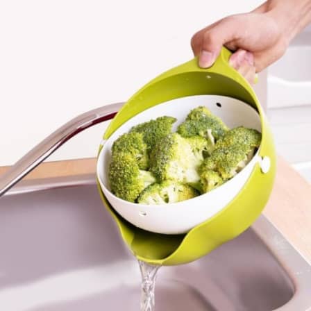 200108114228_Mesh1.jpg Multi-Functional Washing Fruits and Vegetables Bowl & Strainer with Handle - Image 1
