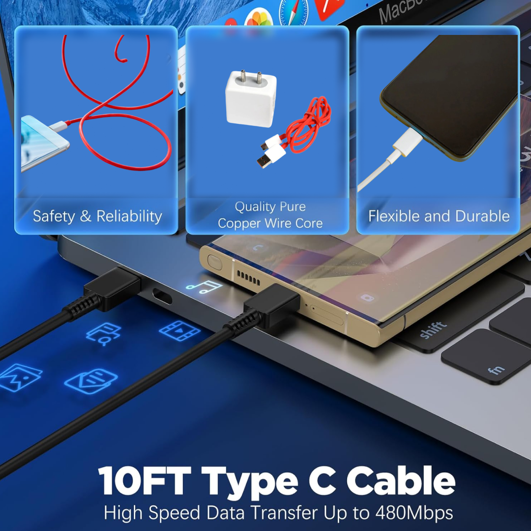 20432.png Super Fast Charger With Cable for All iPhone, Android, Smart Phones, Tablets. - Image 1