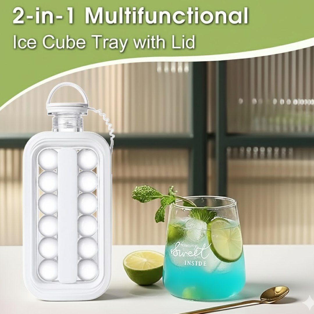 20478.png Foldable Ice Tray with Lid, 2-in-1 Ice Ball Maker - Image 1