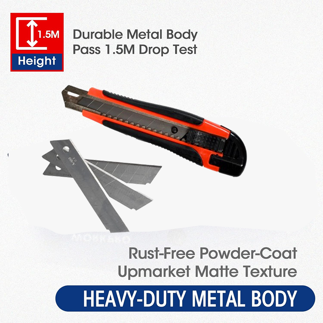 20488.png Heavy Duty 18mm Cutter Knife Set with Extra Blades for Office & Home - Image 1