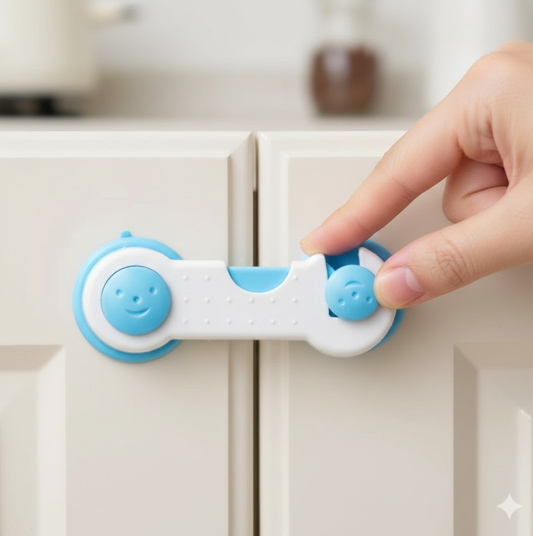 2092621022.png Child Safety lock Proofing for Cabinet Toilet Seat Fridge Door Drawers ( 1 pc) - Image 1
