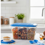 Plastic Square Storage Organiser Container (750ML Capacity)