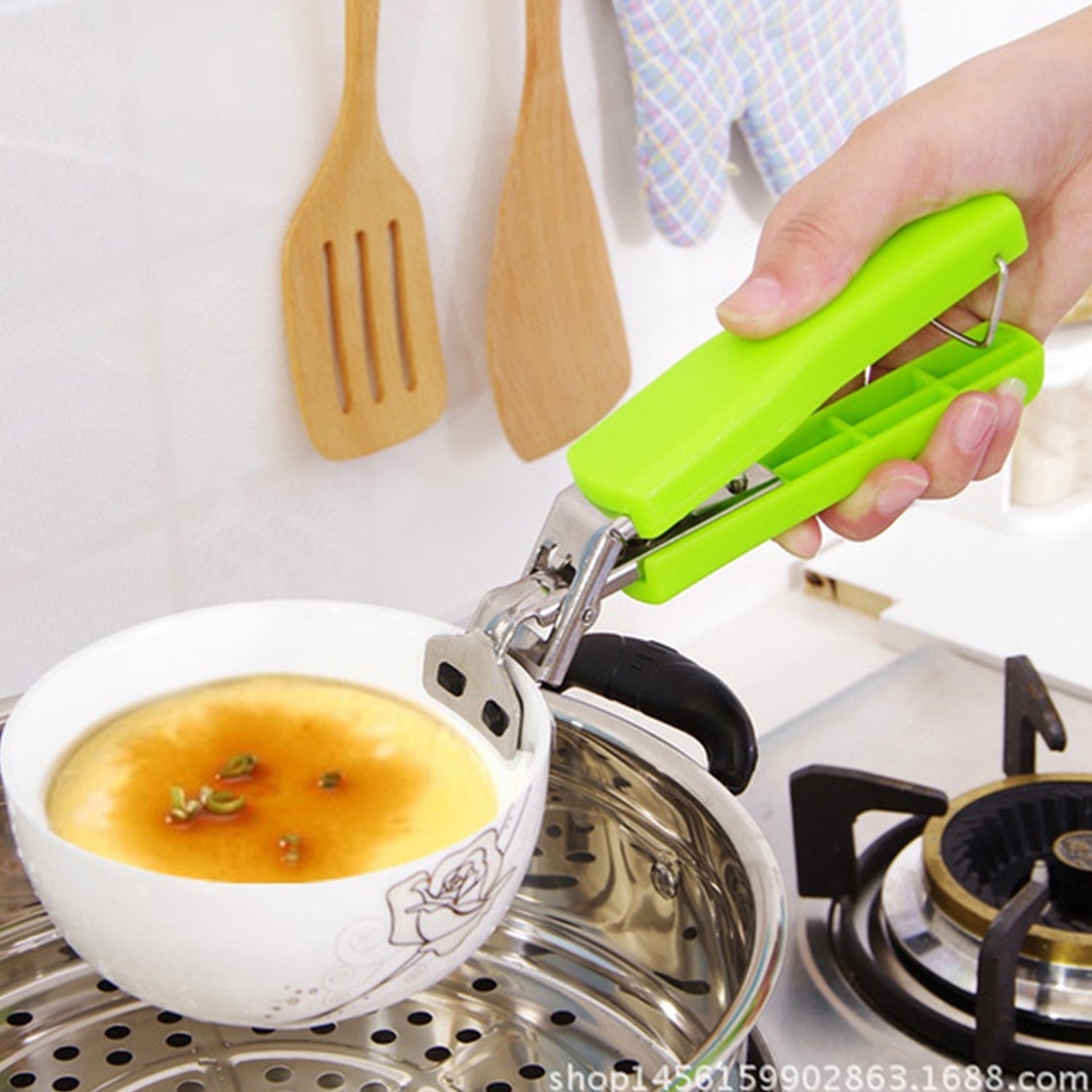 256507_44389087-6dc5-433e-b3bb-f0cc2506db4a.jpg Stainless Steel Home Kitchen Anti-Scald Plate Take Bowl Dish Pot Holder - Image 1