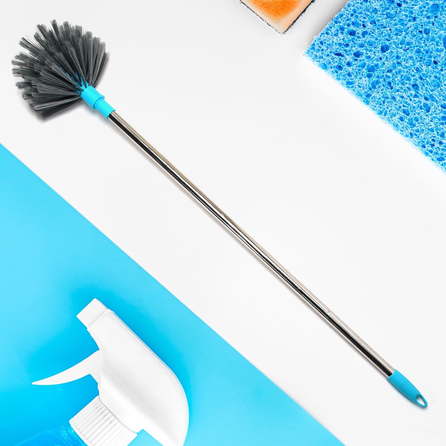 2_51f4af3d-c825-44e2-8bc8-dc02f2a93fbf.jpg Extendable Stainless Steel Cobweb Brush for Ceiling, Lights, Fans & Home Dusting - Image 1