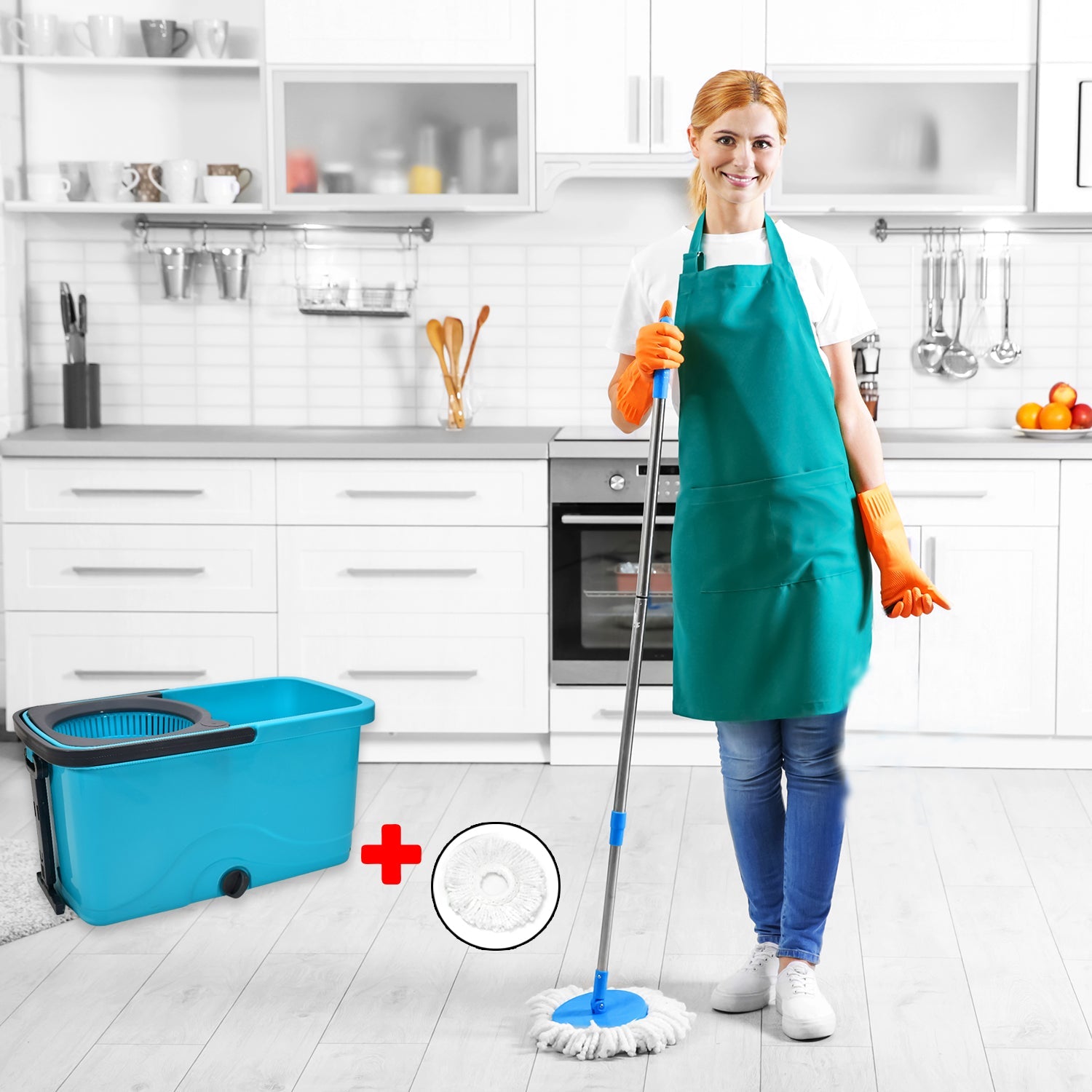 2_78bf350b-fe42-4236-b16a-0f5353dad413.jpg Quick Spin Cleaning Mop with Bucket - Image 1