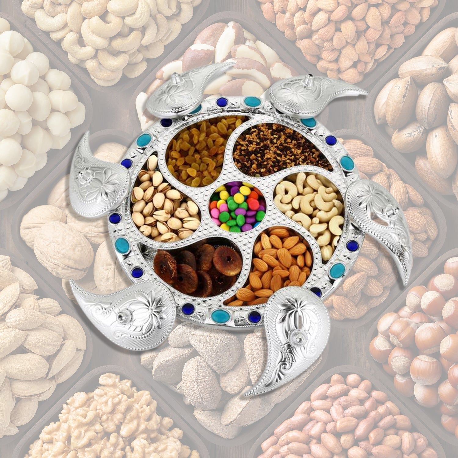 2_7f4c54dd-4048-4c52-9689-afb61d708132.jpg Multipurpose 7-Compartment Dry Fruit & Snack Storage Box - Image 1