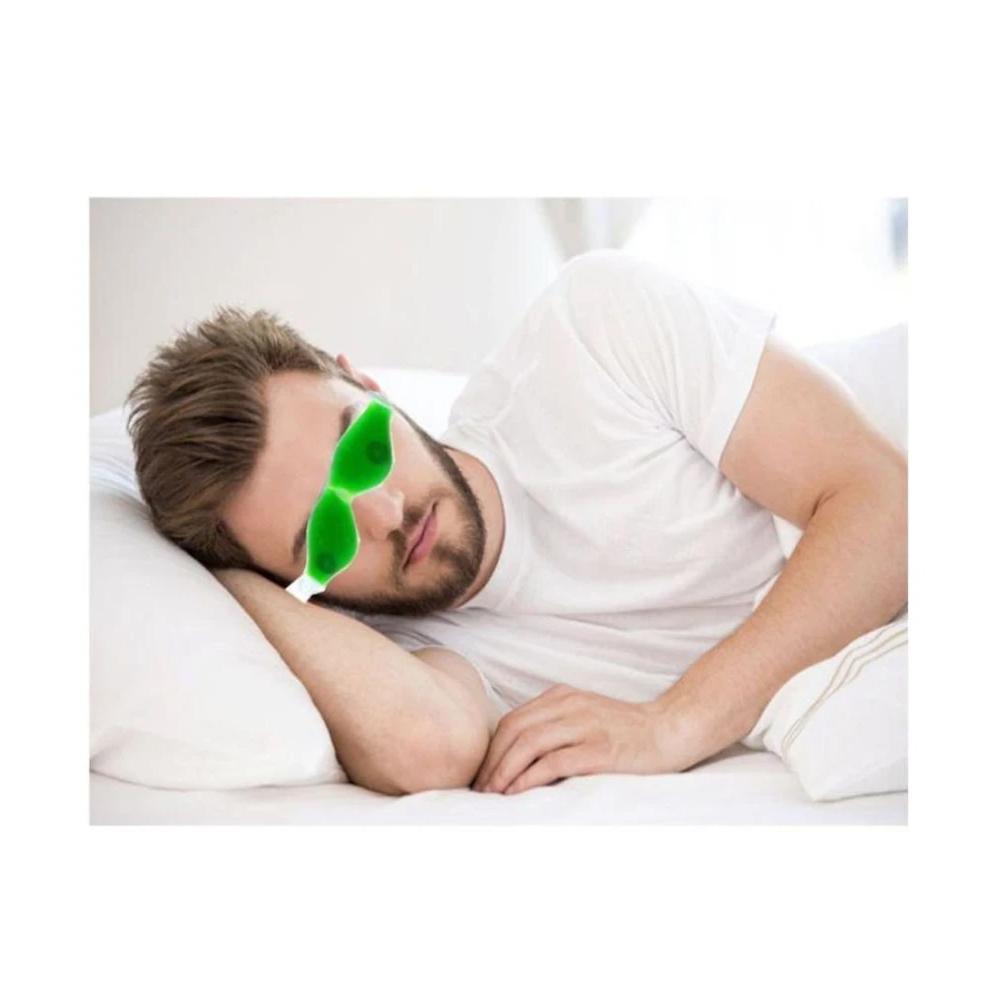2_e3459070-0dbe-4da2-add2-9d47402364a3.jpg Cold Eye Mask with Stick-on Straps (Green) - Image 1