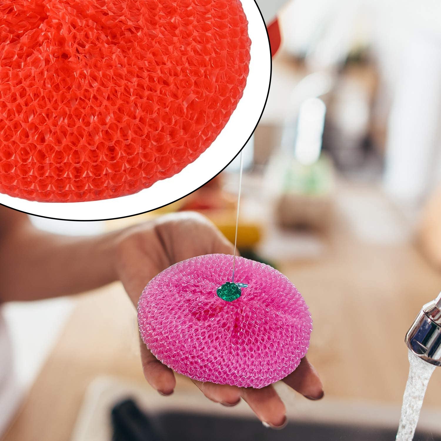 2image_6459e8c2-0c6e-4224-8a0b-496a4ef9c202.jpg Plastic Scrubber Round Nylon Scrubbers (12Pcs Set) - Image 1