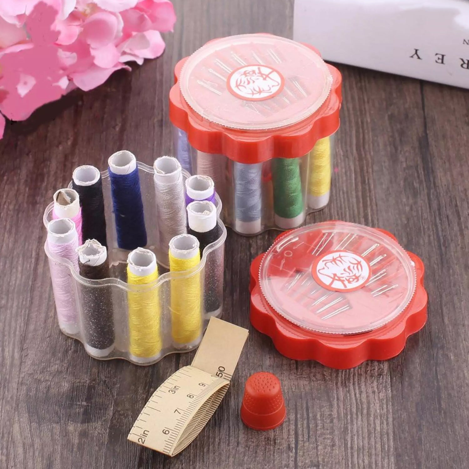 2image_af3a8b2d-c4f0-4645-bdbc-cd4c18dba105.jpg 24 Pc Sewing Box for Storing Thread Rolls & Sewing Essentials - Image 1