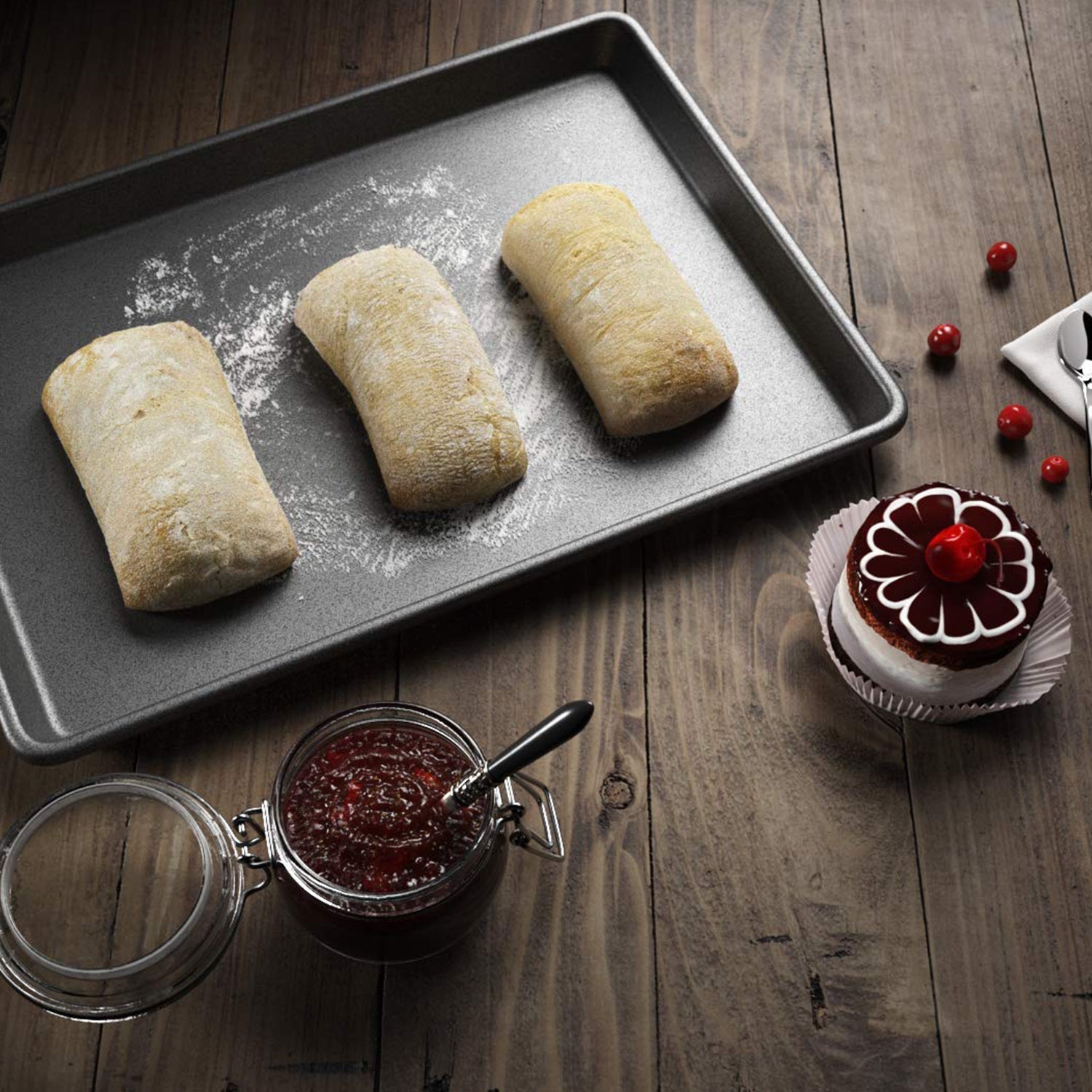 2image_c672086f-8b0d-4187-882c-7cc5980ae93e.jpg Aluminium Cake Mould Cake Baking Tray - Image 1