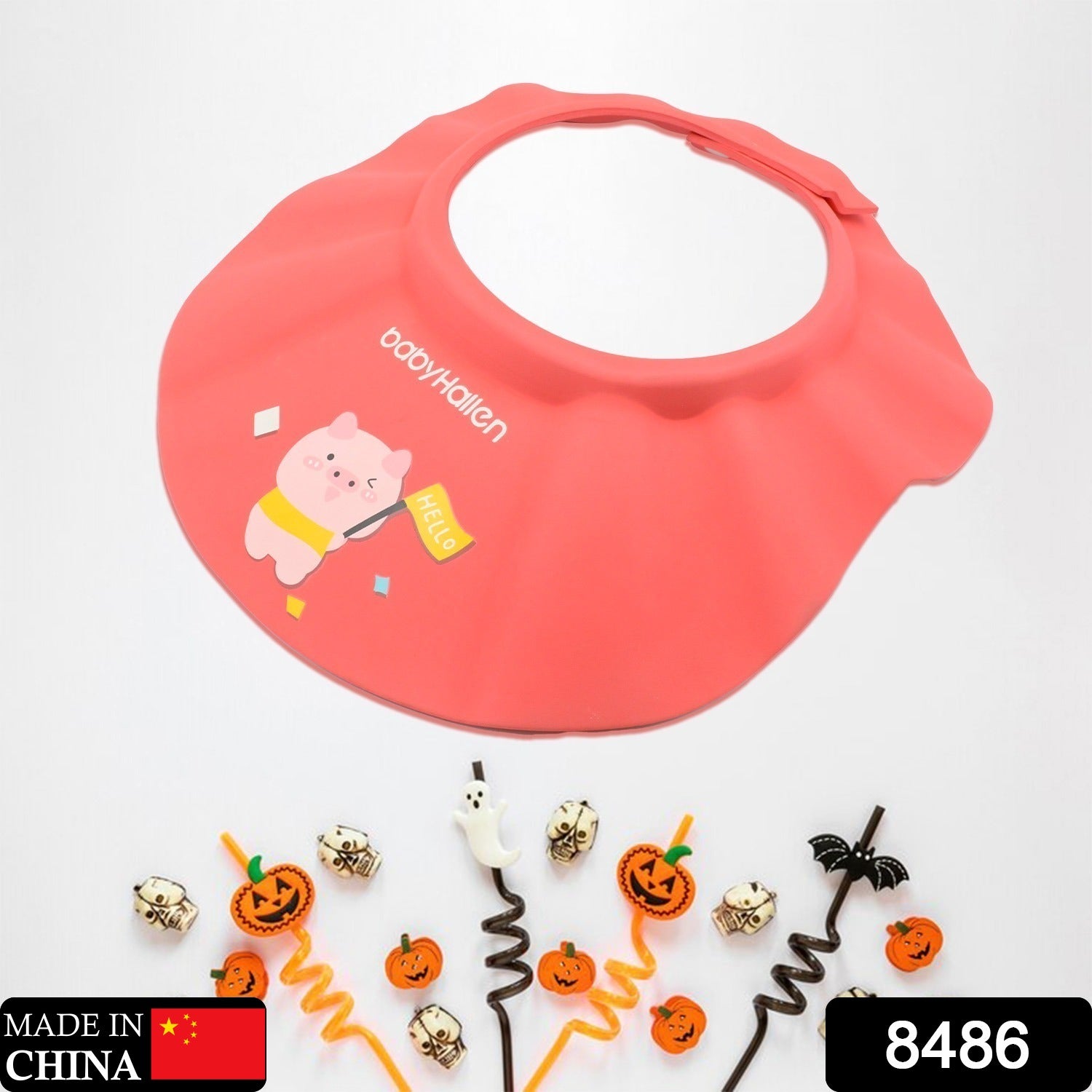3270b03f-3ee3-45d4-aacb-8b6527cbaf26.jpg Tear-Free Bath Time: Adjustable Baby Shower Cap (Protects Eyes & Ears) - Image 1